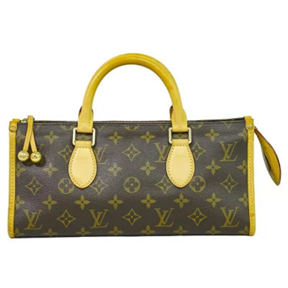 Louis Vuitton LV Popincourt Monogram Top Handle Bag Canvas Leather Brown